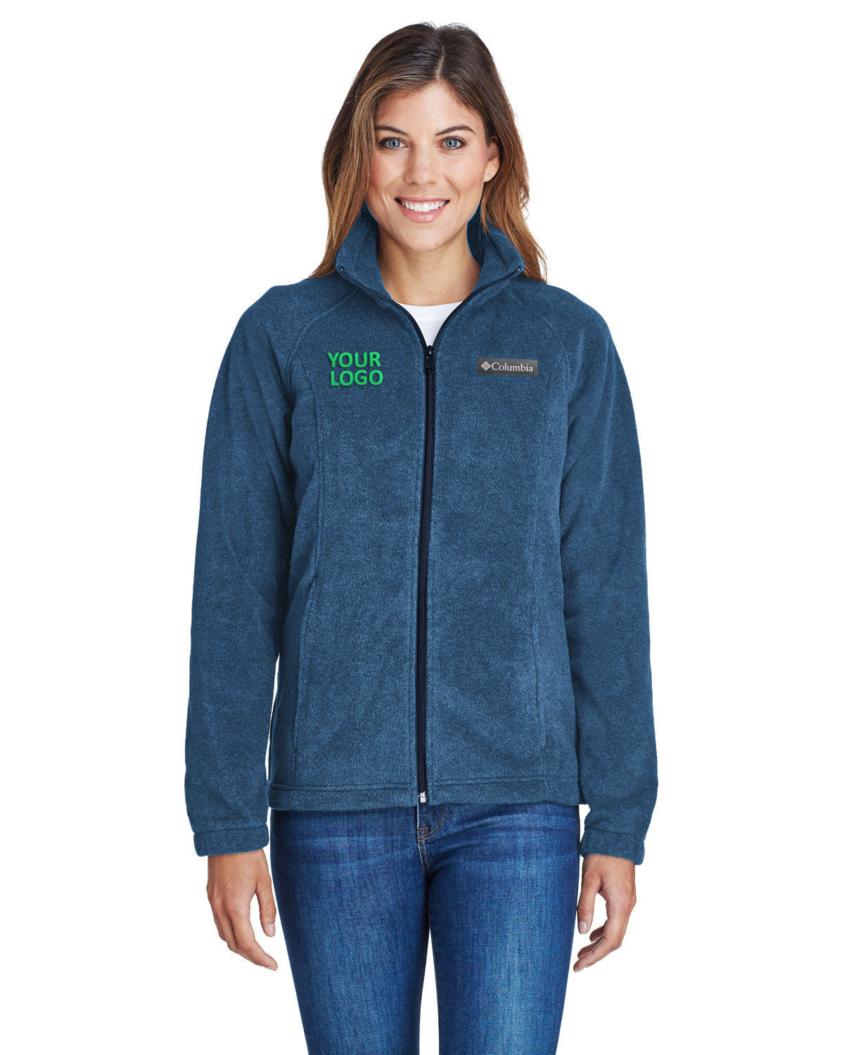Columbia Women's Benton Springs Full Zip Fleece Jacket - Soft & Warm Winter Pullover (Navy Blue) - Perfect for Hiking, Camping & Outdoor Activities