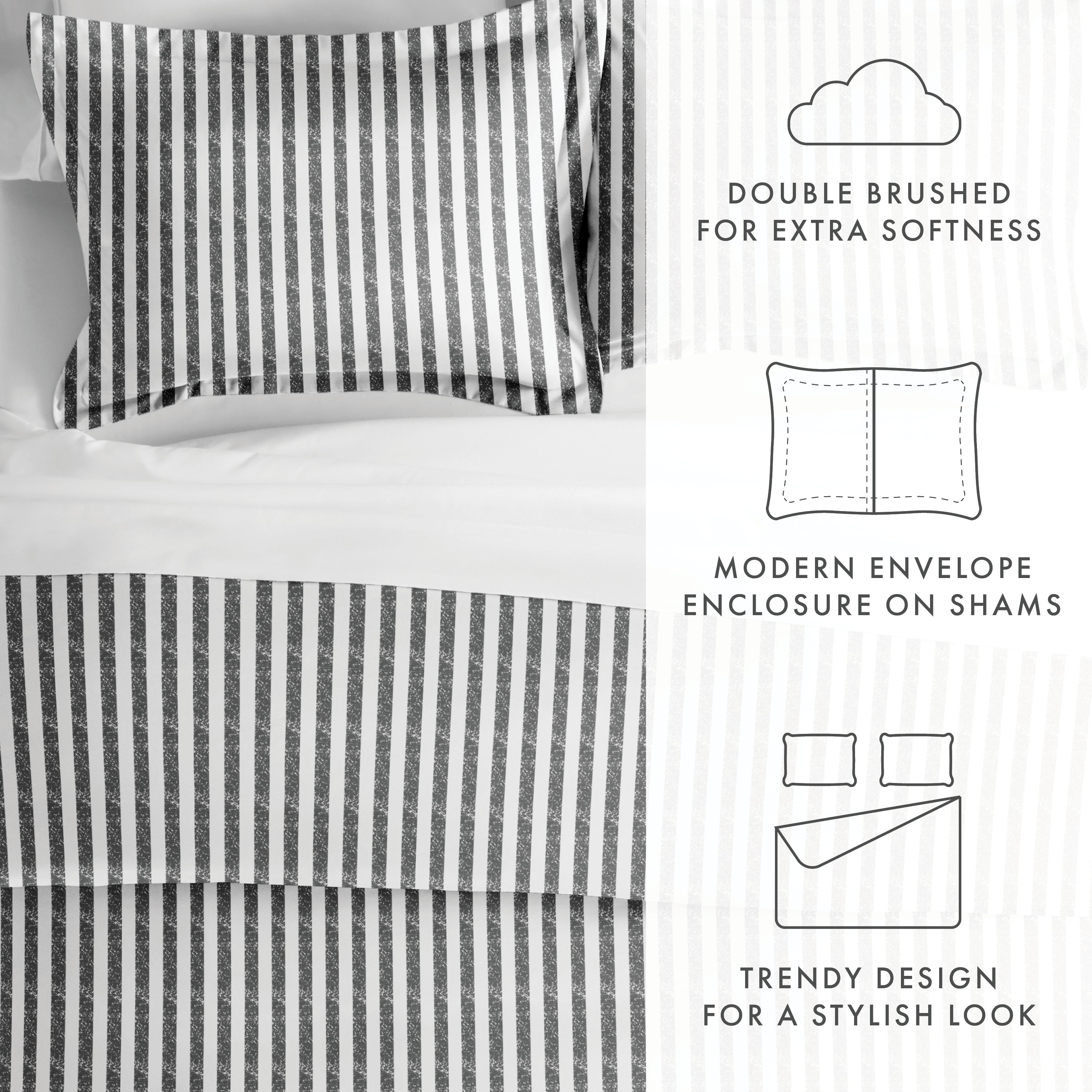 Stylish 3-Piece Duvet Cover Set with Elegant Patterns - Perfect for Bedroom Decor & Cozy Sleep
