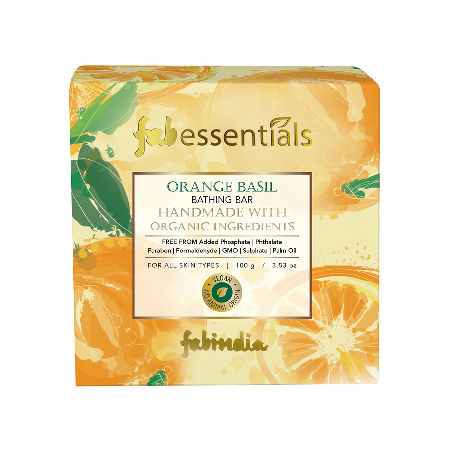 Organic Orange Basil Handmade Soap Bar - 100g | Natural Skin Cleansing, Hydration & Nourishment | Handcrafted Bath Soap for Women & Men | Perfect for Daily Skincare, Spa Days & Gift Giving