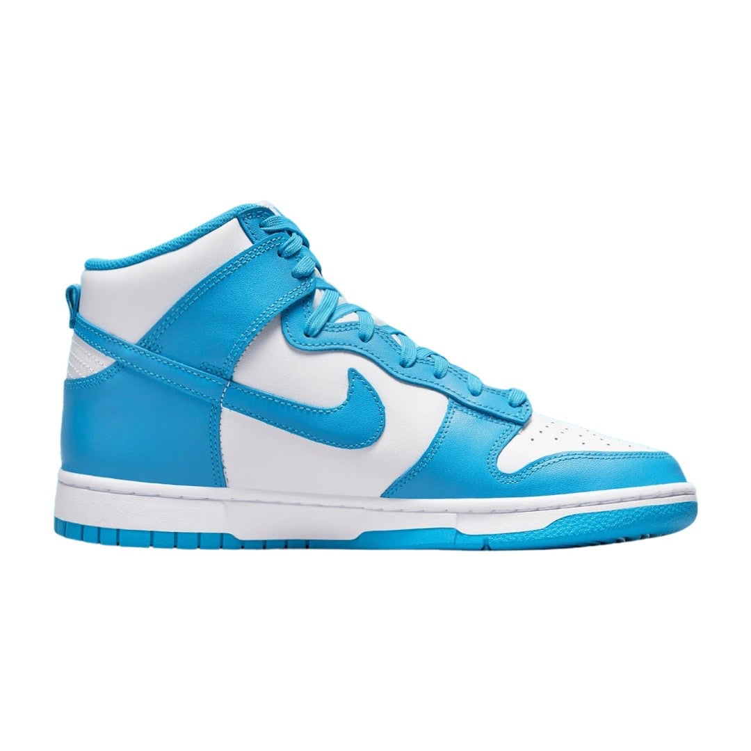 Nike Dunk High Retro Sneakers - Laser Blue & White - Men's Basketball Shoes for Streetwear & Casual Wear