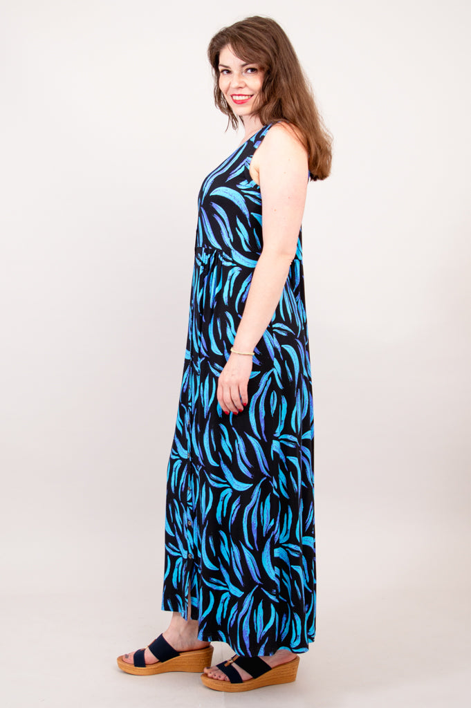 Liane N/S Dress - Stylish Bamboo Fabric Cuban-Inspired Flowy Dress for Women | Perfect for Beach Vacations, Summer Parties & Casual Outings
