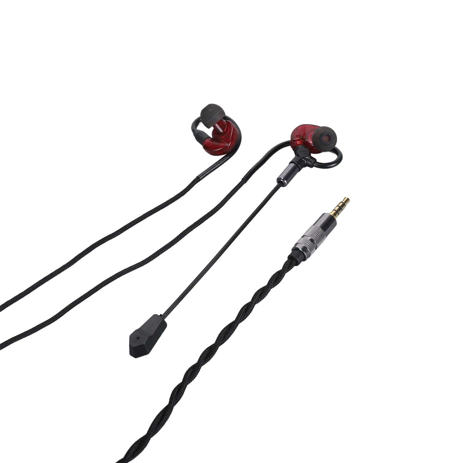 Ciciglow Detachable Gaming Headphones with Noise Canceling - 3.5mm Wired Headset with 10mm Speaker - Lightweight PC Gaming Headphones for Laptop, Computer, PS4, Xbox (Red) - Perfect for Gaming, Streaming & Online Classes