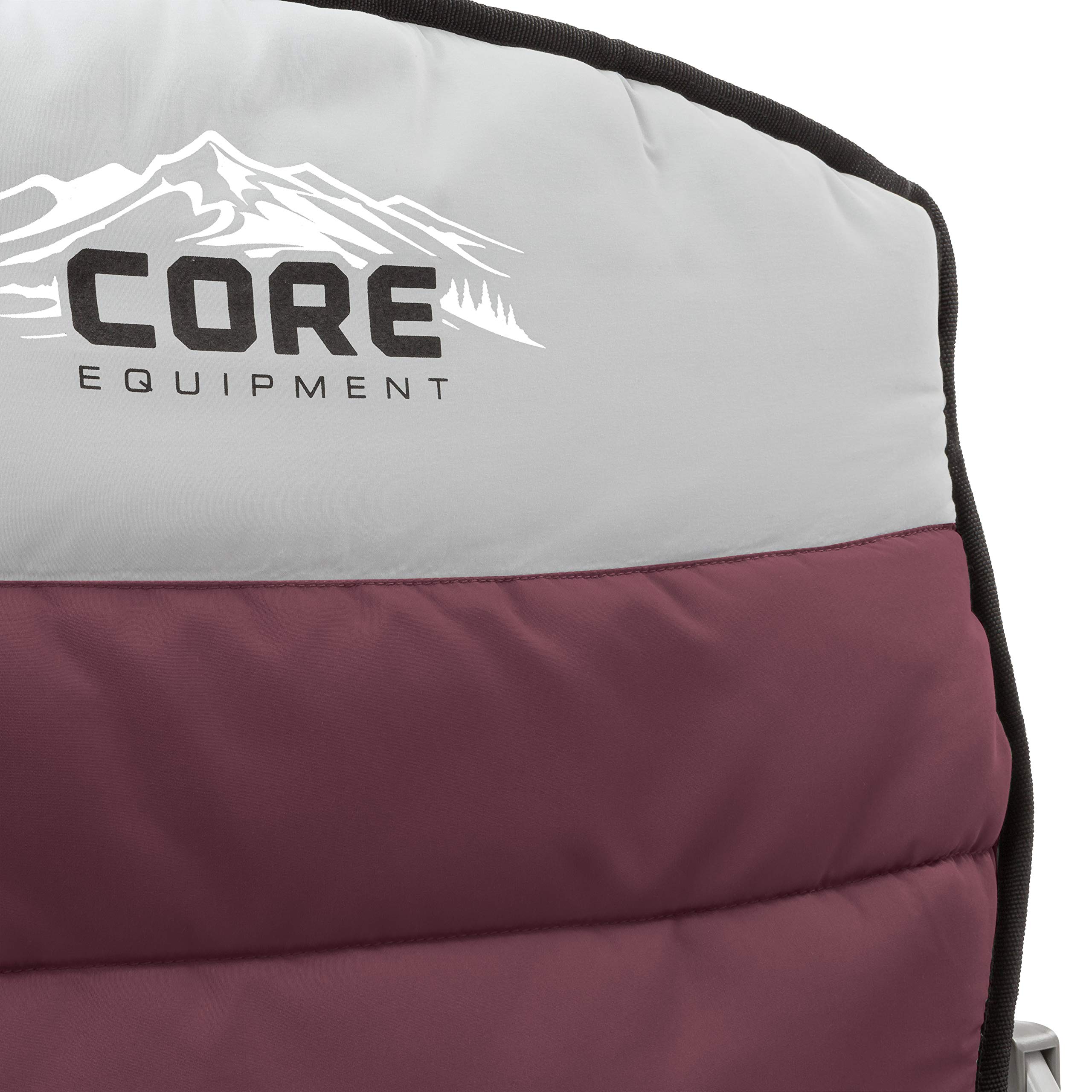 CORE Hard Arm Folding Chair with Carry Bag - Portable Camping Chair with Cup Holder & Storage Pocket - Perfect for Outdoor Activities, Sports Events, Tailgating, Backyard Relaxation & Beach Use