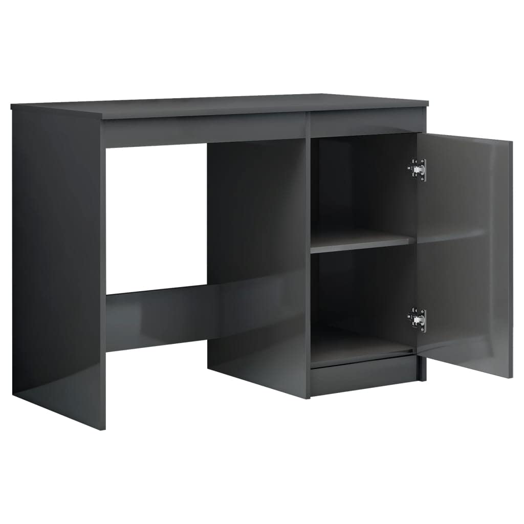 Modern Home Office Desk with Storage - 39.4