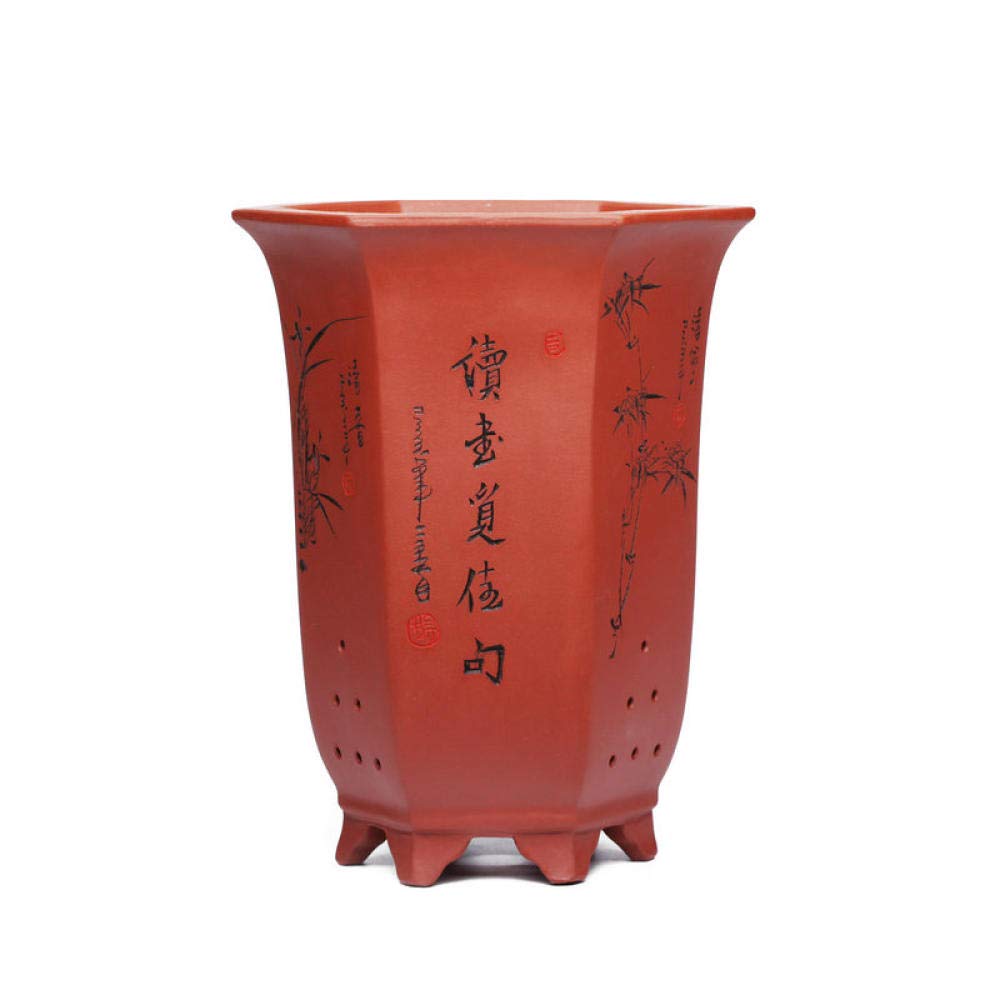 Handmade Red Clay Plant Pots with Drain Hole – 7.5