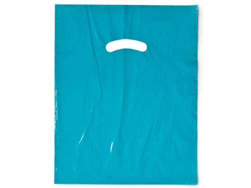 Premium TEAL Super Gloss Bags 12x15 Inches - 1.25 Mil Thick Recycled Plastic Bags (Pack of 1000) | Eco-Friendly Packaging for Retail, Grocery & Gift Wrapping