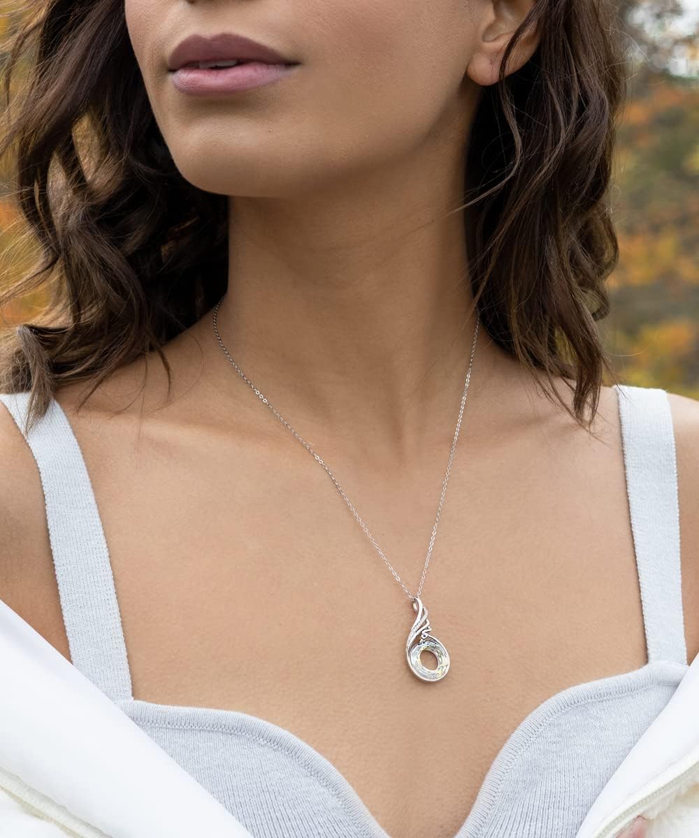 Zapbest Rising Phoenix Necklace for Daughter - Birthday & Graduation Gift from Dad or Mom - Elegant Jewelry for Women, Teens, Girls - Perfect for Special Occasions, Daily Wear & Meaningful Moments