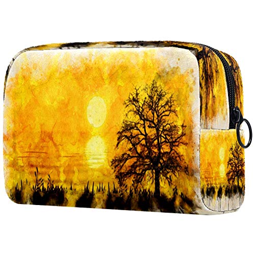 Sunset Nature Fantasy Horizon Cosmetic Bag - Waterproof Makeup Pouch & Travel Toiletry Organizer for Women | Perfect for Vacation, Gym, Beach & Daily Use
