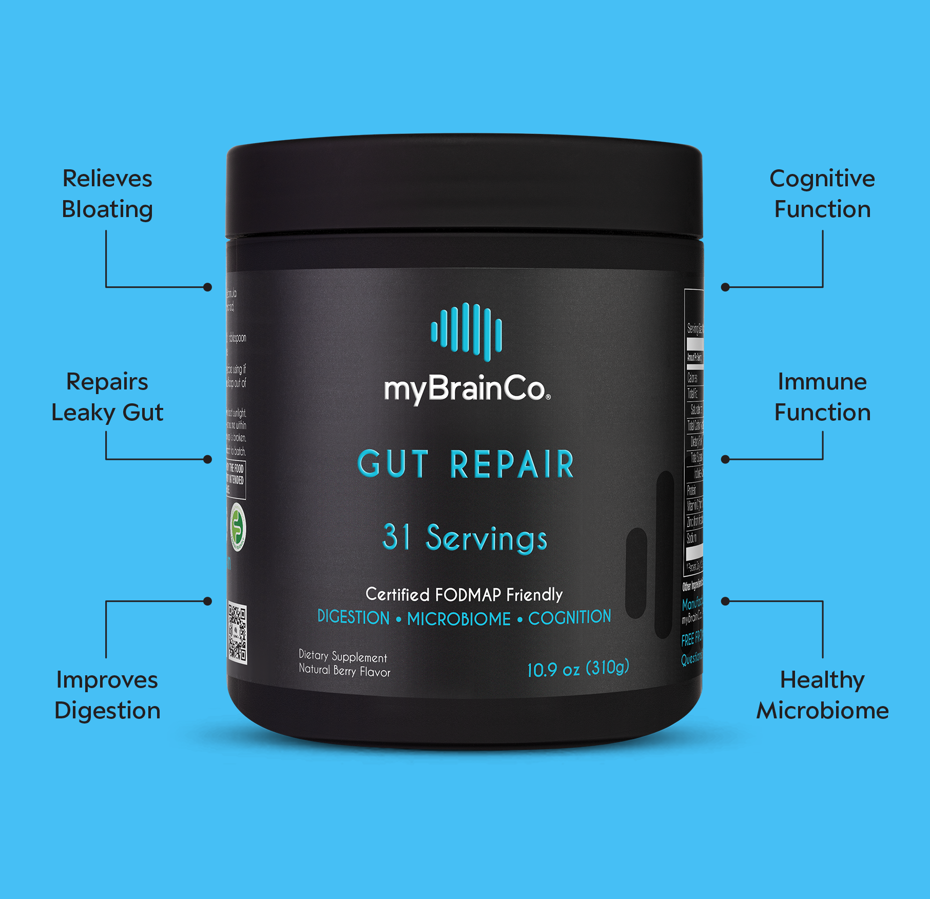 Gut Repair™ Supplement for Digestive Health - Supports Gut Flora & Leaky Gut Relief - Ideal for IBS, Bloating & Digestive Comfort - Daily Probiotic & Enzyme Formula