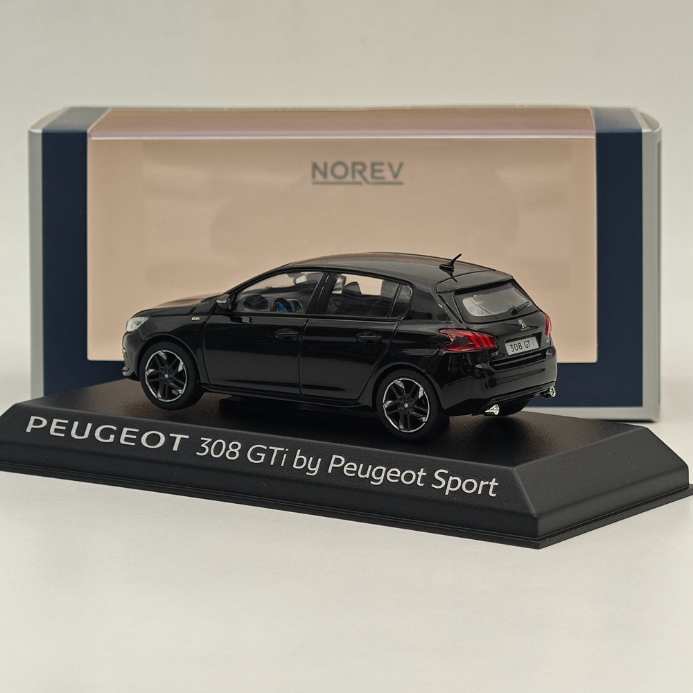 1/43 Scale Norev Peugeot 308 GTi Sport Version Black Diecast Model Car - Collectible Miniature Vehicle for Display, Gift, and Racing Enthusiasts
