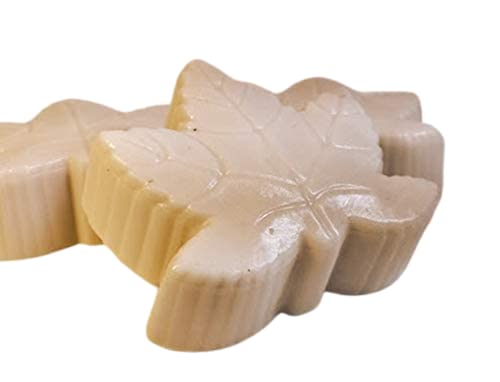 3-Piece Large Leaf Shaped Shea Butter & Goat Milk Soap Set - Vanilla Almond Scented Oval Bars for Moisturizing Skin Care, Spa Gift & Bath Luxury (Gift Ready Packaging)