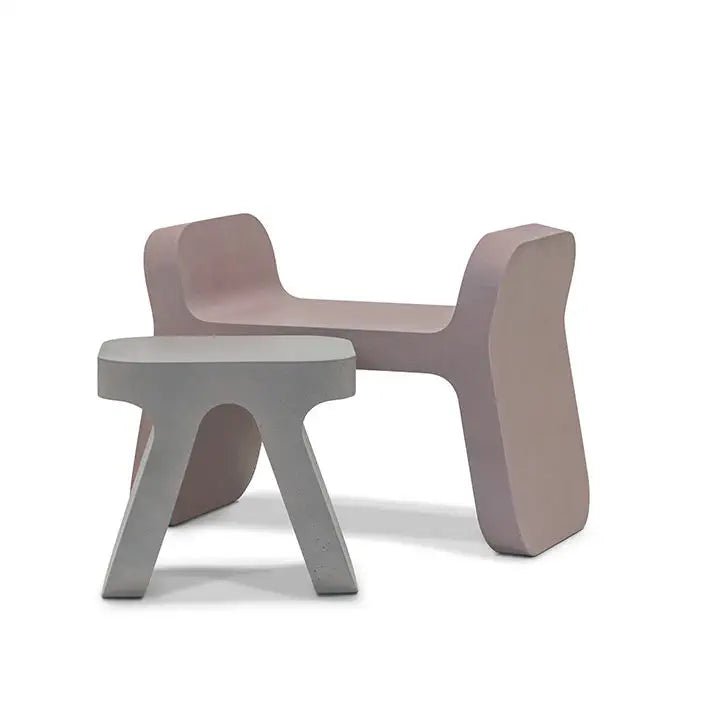 CIMENTO® Torcello Stool - Modern Bar Stool with Metal Base for Kitchen Island, Breakfast Nook & Home Decor
