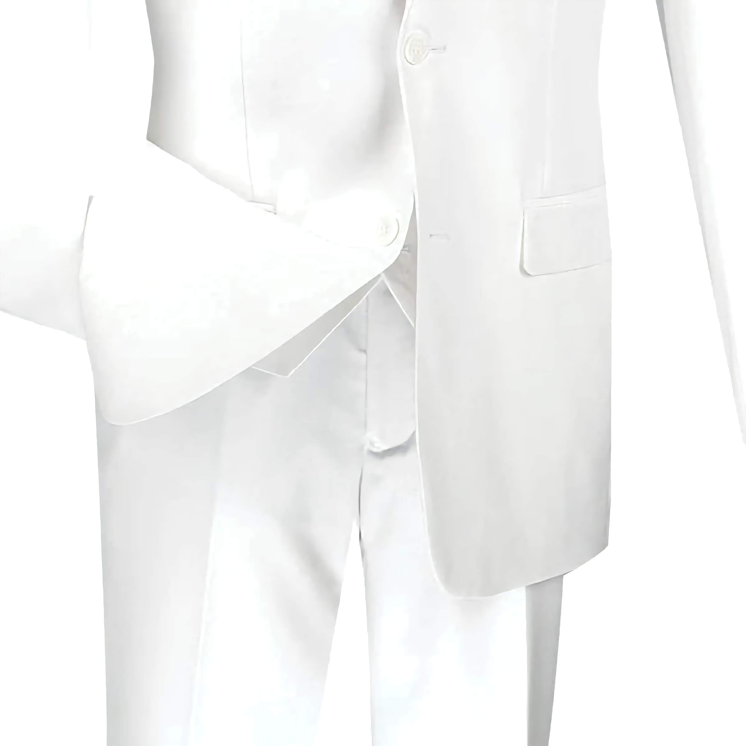 Slim Fit Men's 3 Piece Suit - 2 Button Formal Business Blazer Set in White | Wedding, Office & Special Occasion Wear