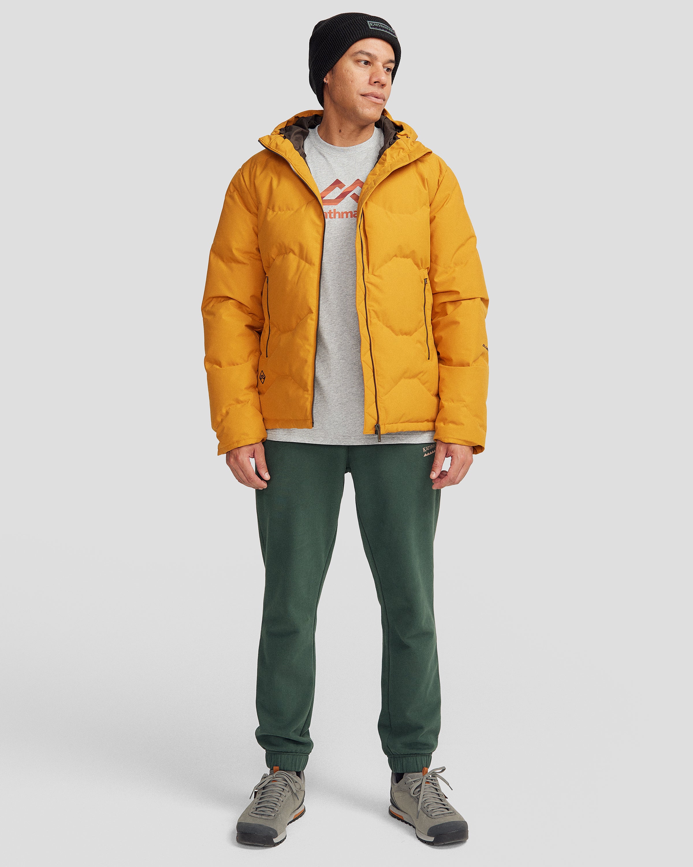 Men's Frisco X Down Hooded Jacket - Golden Oak Color | Warm Winter Coat for Outdoor Activities & Casual Wear