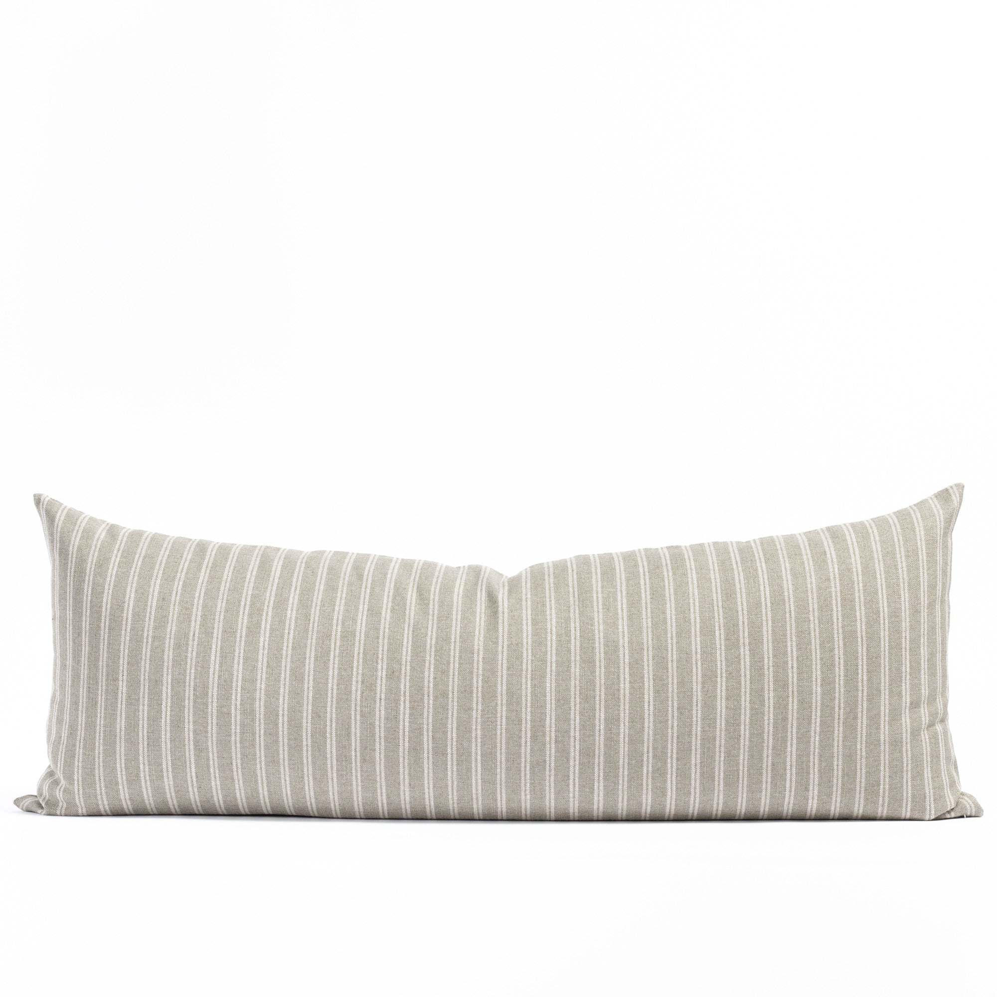 Conway Stripe 16x42 Inch Sage Green Bolster Pillow - Decorative Lumbar Support Cushion for Sofa, Bed, Reading Nook & Home Decor