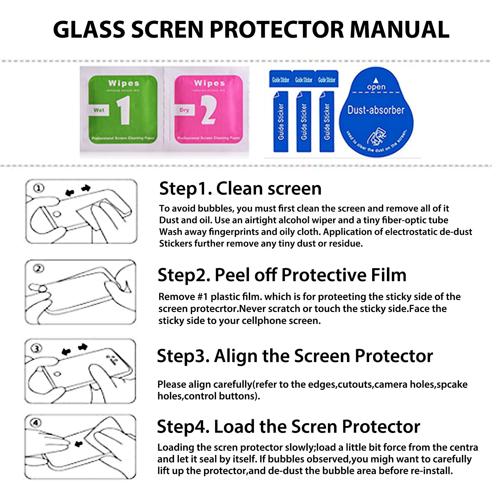 Ailiber 2-Pack Tempered Glass Screen Protector for Cricket Ovation/AT&T Radiant Max (U705AC/U705AA) - 6.5 Inch HD Clear Anti-Scratch Case Friendly Screen Film - Perfect for Everyday Protection & Gaming