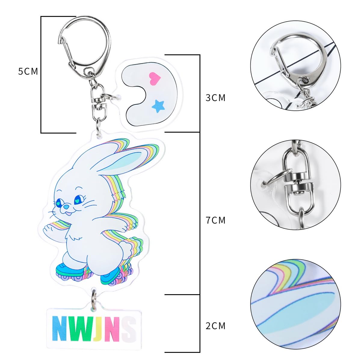 NewJeans Bunny Keychain - Cute Kpop Merch Keyring Pendant for Bags, Backpacks & Keys | Official NewJeans Merchandise Gift for Fans
