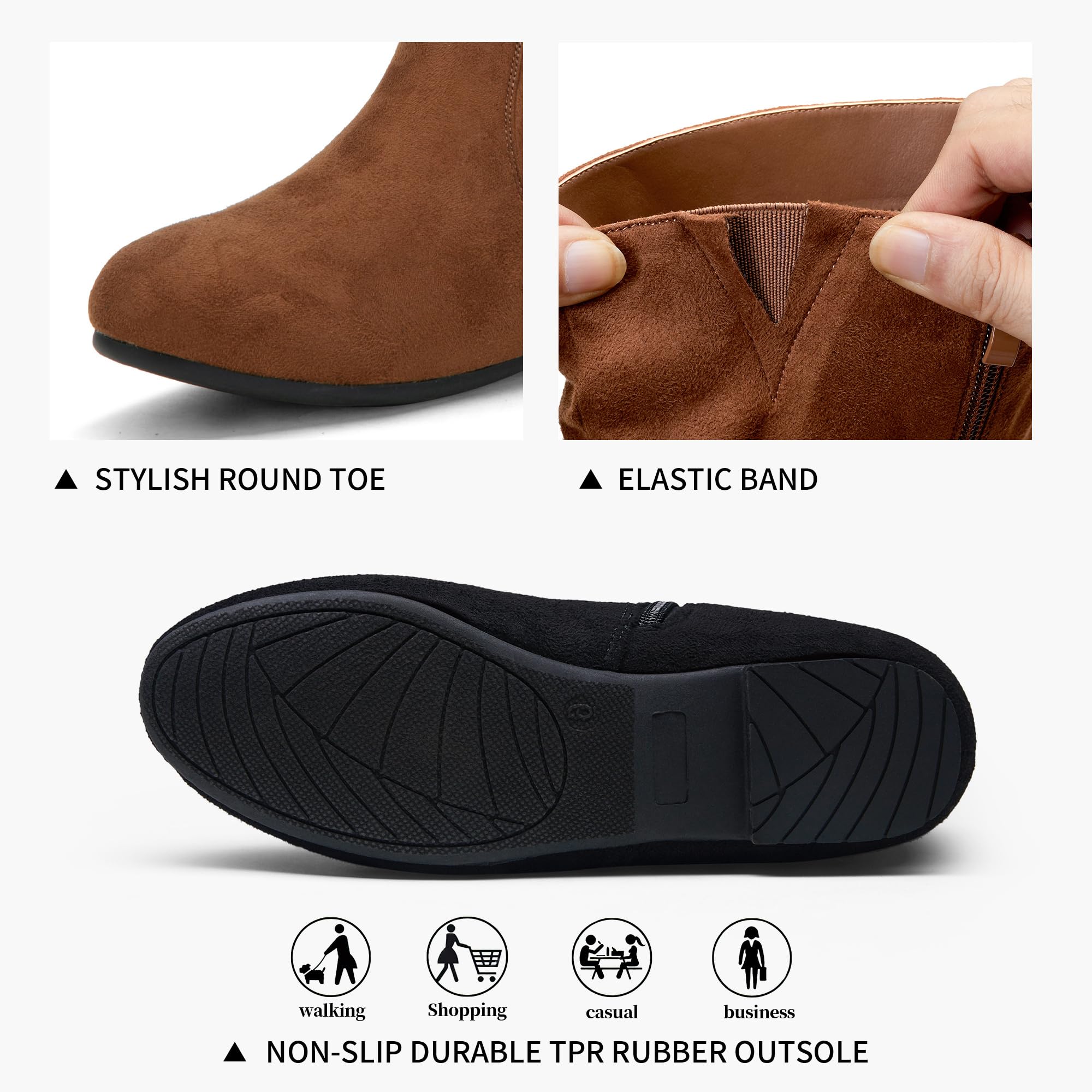 Jeossy Women's 941 Knee High Slouch Boots - Flat Pull On Tall Boots for Fall & Winter | Comfortable Casual & Dressy Booties for Outfits, Office & Night Out