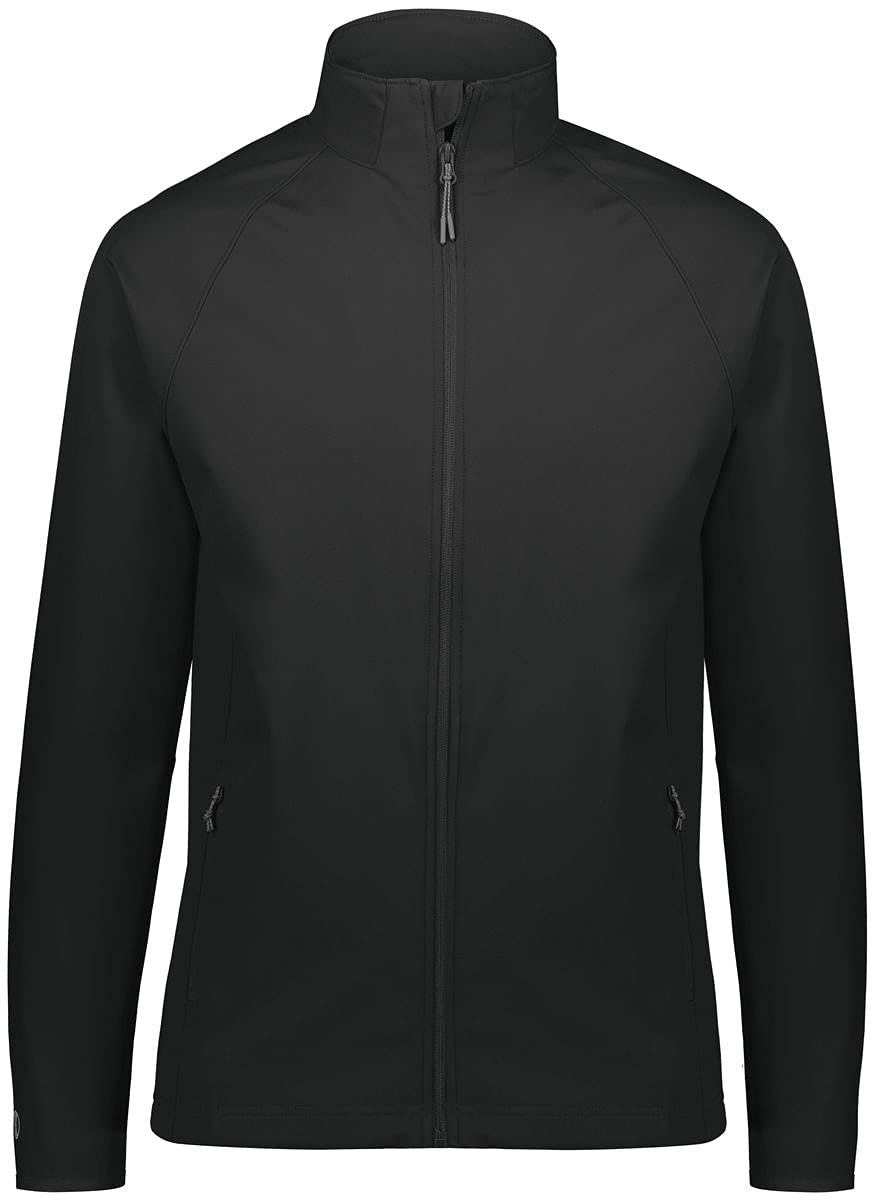 Holloway Sportswear Featherlight Soft Shell Jacket - XS Black - Waterproof Windbreaker for Running, Hiking & Outdoor Activities
