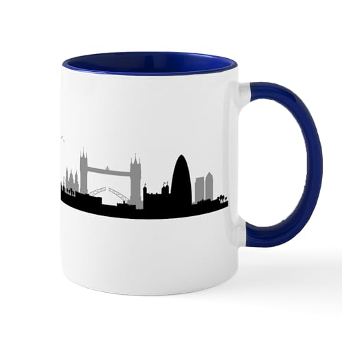 White/Navy Inside - Skyline London Mugs