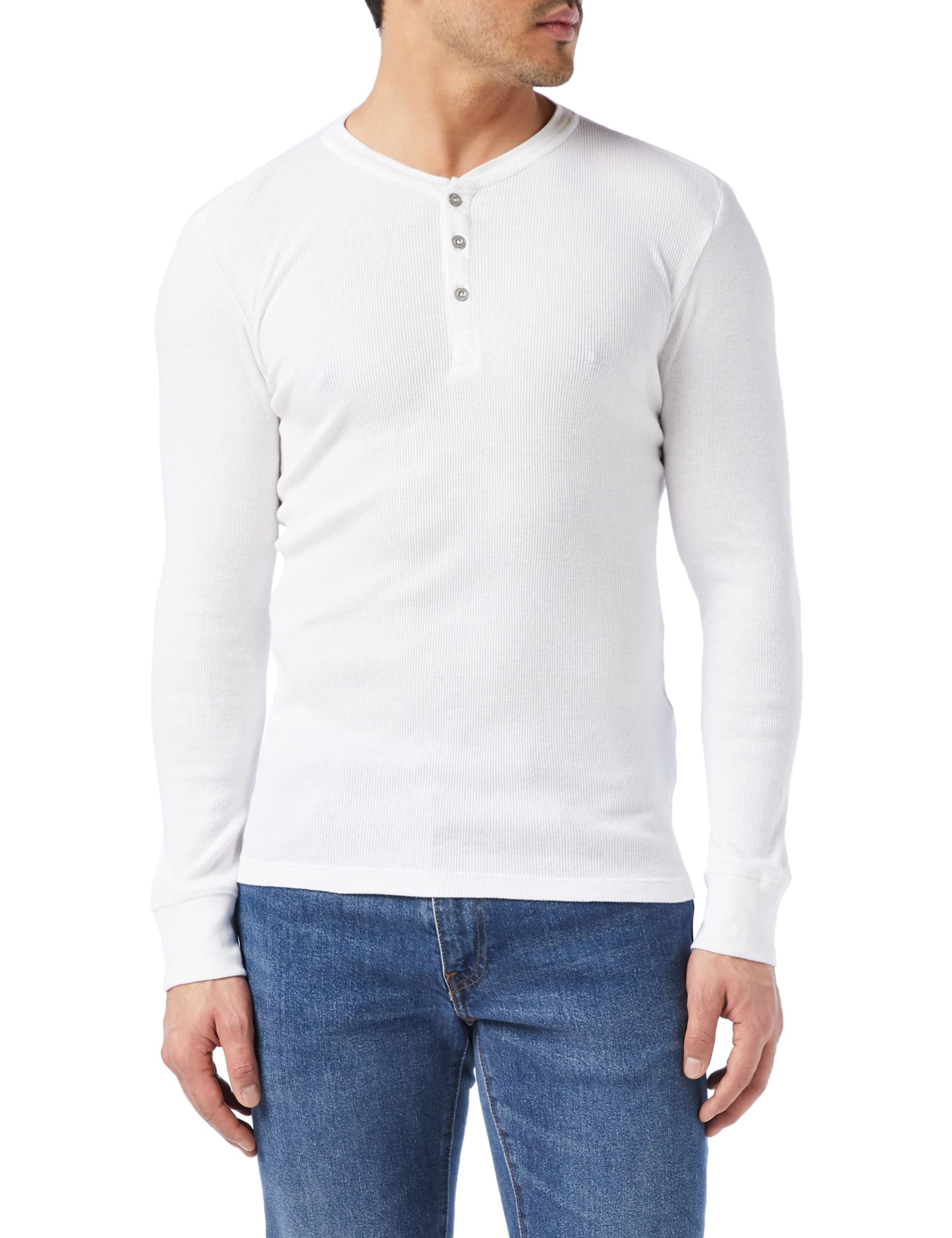Levi's Men's 300ls Long Sleeve Henley Shirt - Soft Cotton Crewneck Tee for Casual Wear & Layering - Perfect for Everyday Outfits, Work & Weekend Style