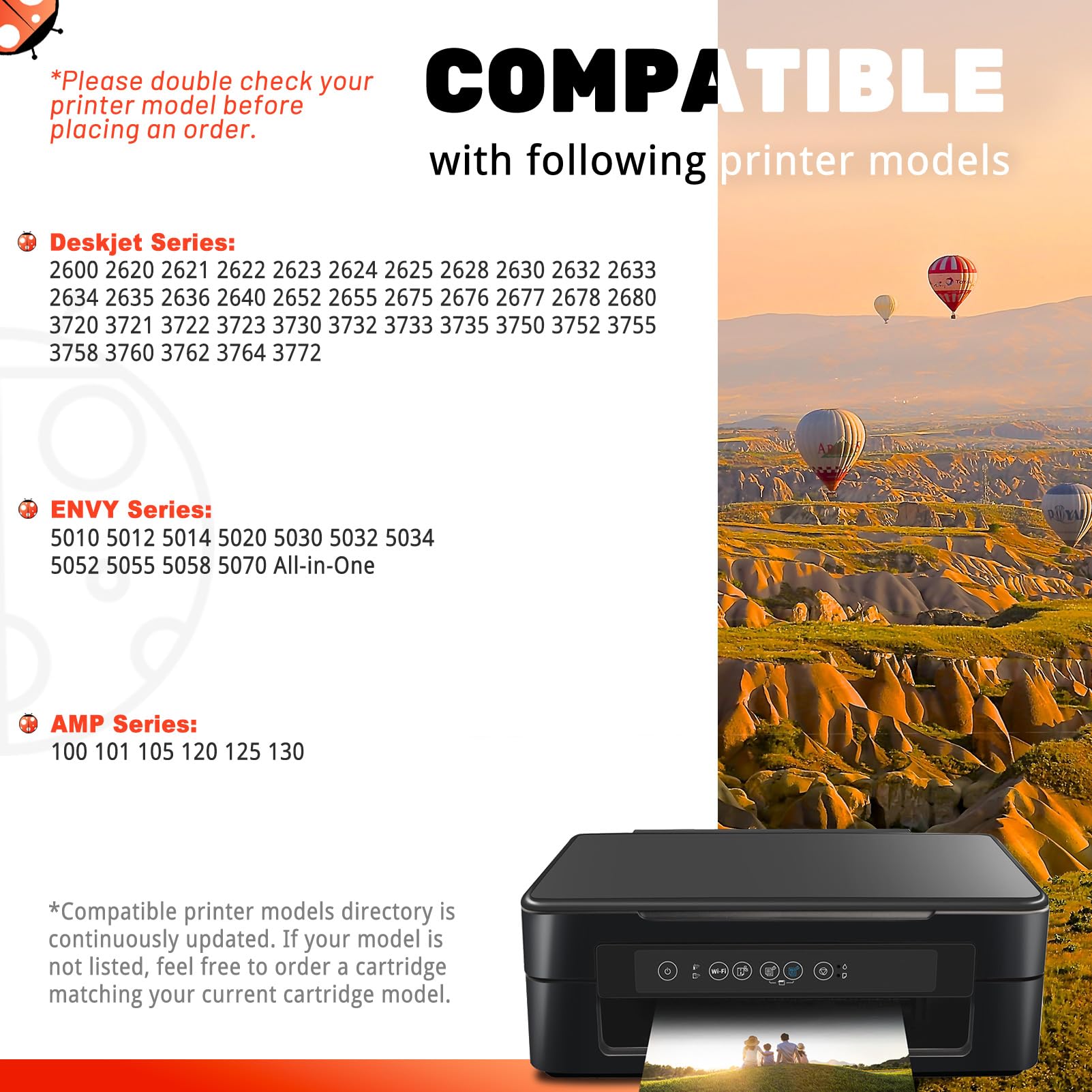 COCCINK 65XL Color Ink Cartridge for HP Envy 5000 5055 5052 5058 5070 & Deskjet 2600 2620 2622 2624 2632 2652 2655 3720 3722 3772 3755 3758 Printers - Compatible with HP 65 XL HP65 HP65XL Ink (1 Pack) - Perfect for Home Office Printing, School Projects, and Business Documents