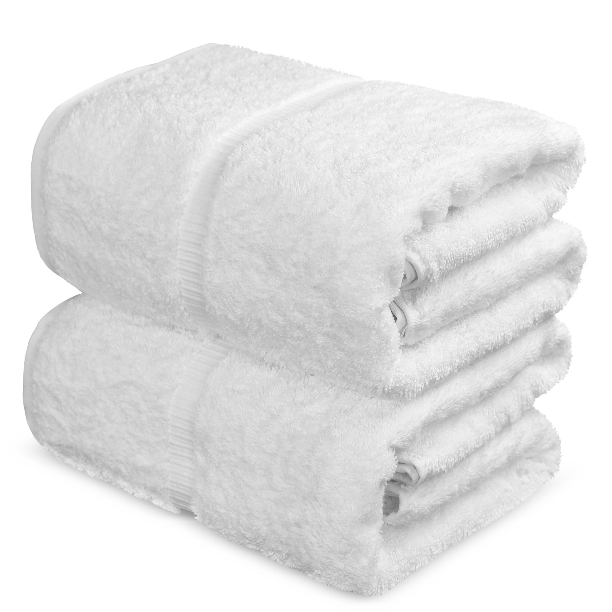 Premium Cotton Turkish Towels - Super Soft & Highly Absorbent Bath Sheets (2-Pack, White) | Luxury Spa, Beach & Bathroom Essentials for Home & Travel