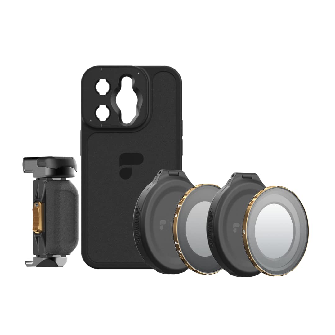 PolarPro LiteChaser iPhone 14 Pro Max Filmmaking Kit with Case, Grip, VND 3-5 & CP Filters - Professional Mobile Video Accessories for Content Creators, Vloggers and Filmmakers - Perfect for YouTube, TikTok and Social Media Production