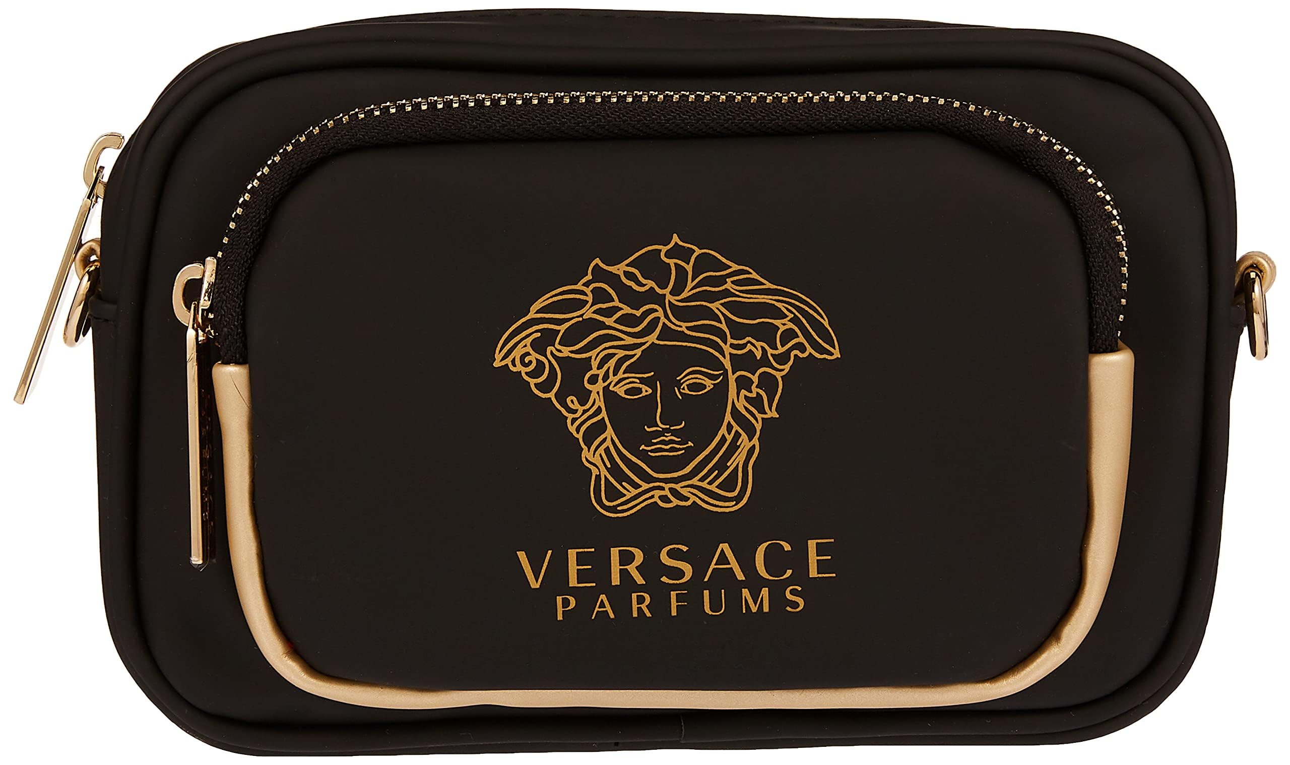 Versace Crystal Noir 4-Piece Gift Set for Women - Eau de Parfum, Body Lotion & Purse | Luxury Fragrance Gift Set for Her | Perfect for Birthday, Anniversary & Special Occasions