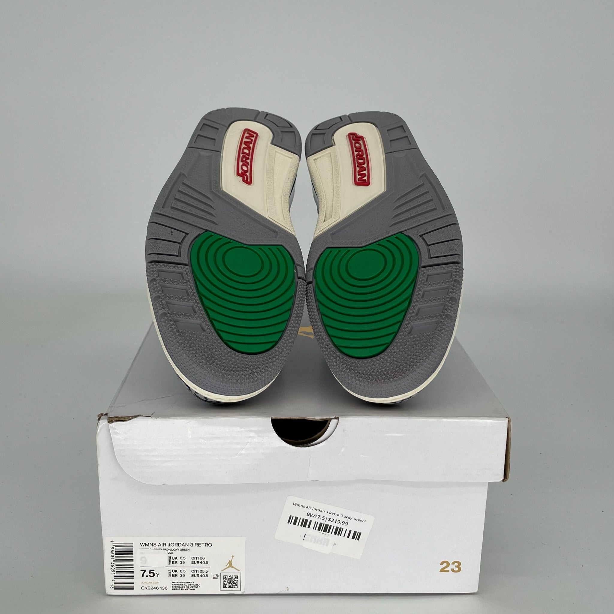 AIR JORDAN 3 Lucky Green Women's Basketball Shoes - Size 7.5/9W (CK9246-136) - Perfect for Streetwear, Sneaker Collection & Casual Fashion