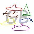 24-Pack Watercraft Shaped Silicone Rubber Band Bracelets for Boating, Swimming & Water Sports - Colorful Stretchy Wristbands for Kids & Adults