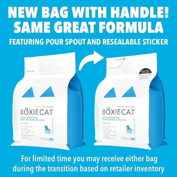 Boxiecat Scent Free Premium Clumping Clay Cat Litter - 28lb Bag | Dust-Free, Low Tracking for Odor Control | Ideal for Multi-Cat Homes & Small Spaces