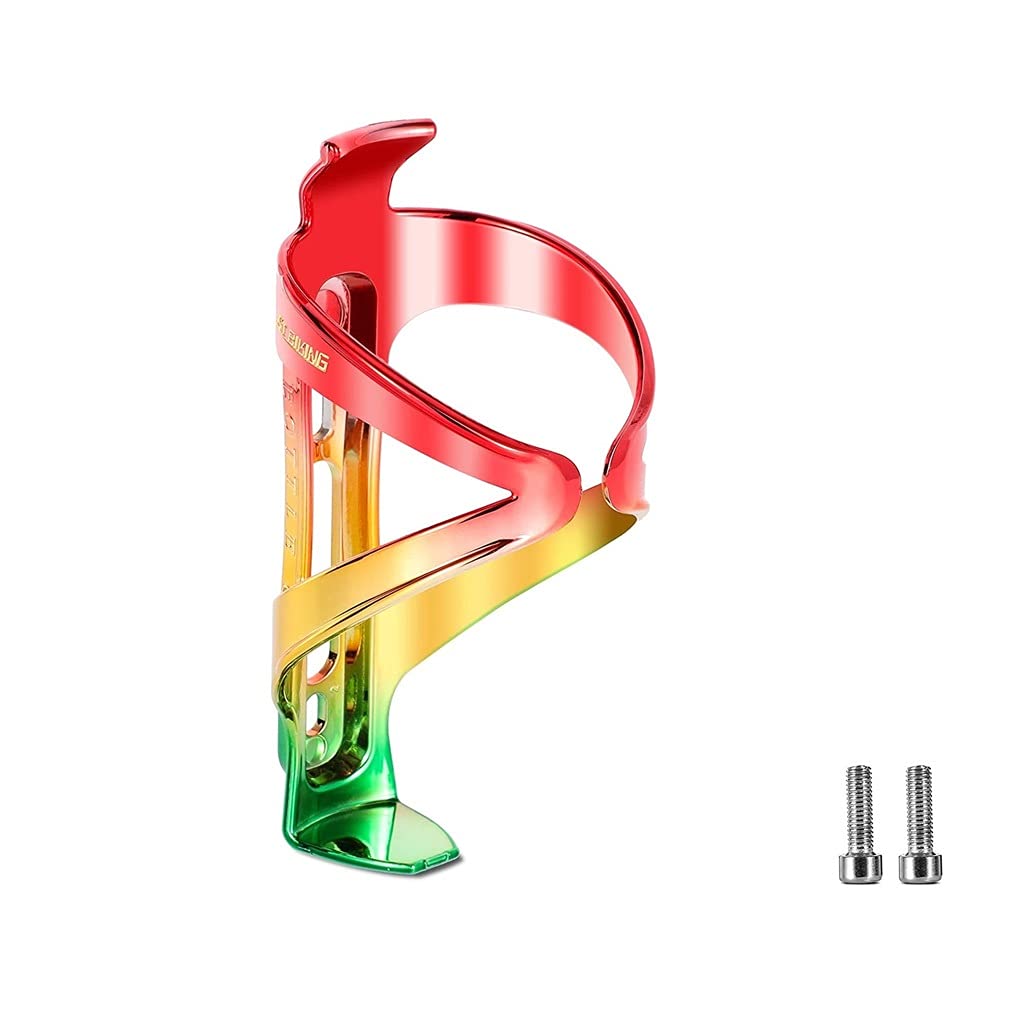 SSDD Gradient Color Bicycle Water Bottle Cage - Lightweight PC Holder for Road & Mountain Bikes (Red/Green) - Perfect for Cycling, Commuting & Outdoor Sports Accessories