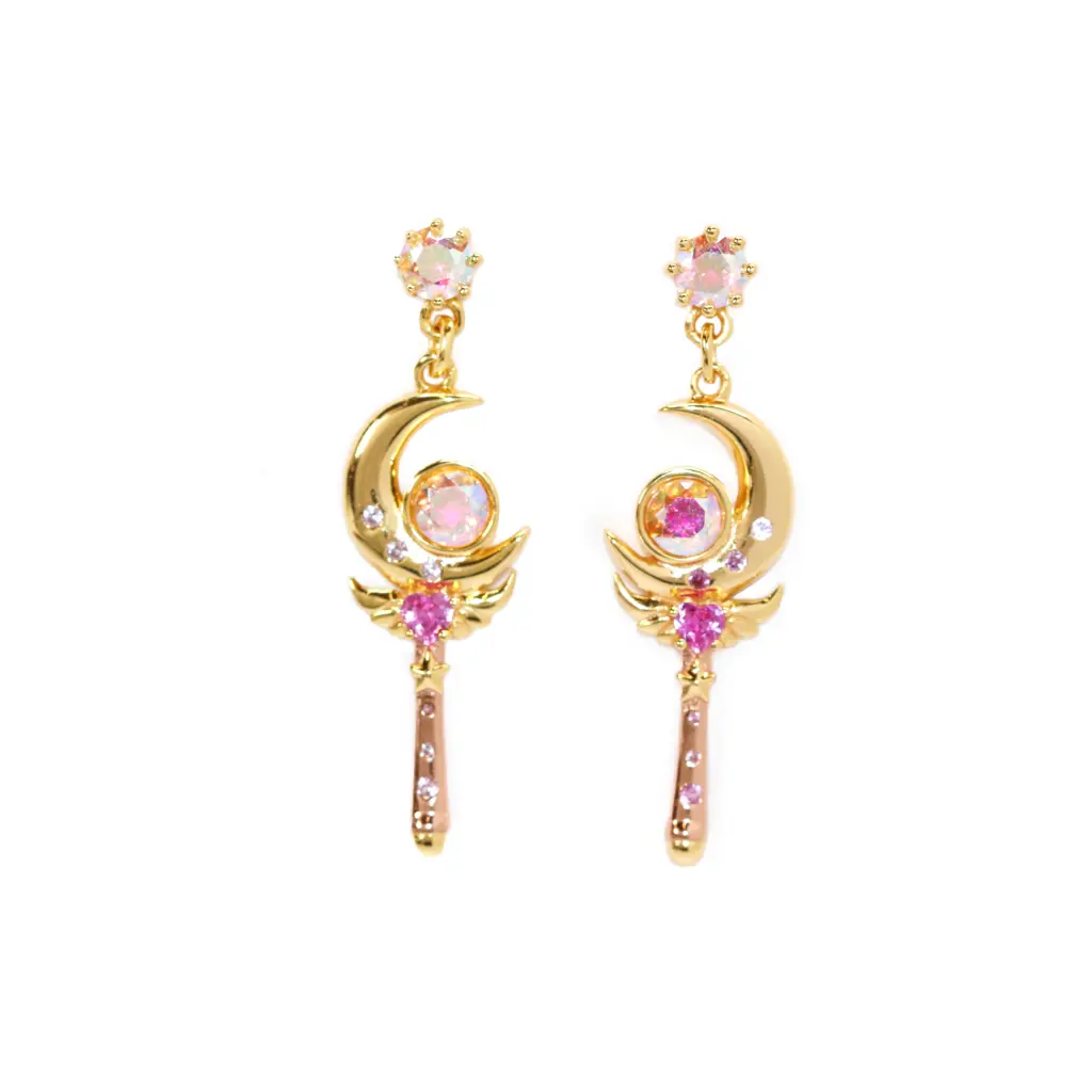 Moon Crystal Earrings for Women - Elegant Dangle Drop Earrings with Genuine Swarovski Crystals - Perfect for Weddings, Parties & Evening Events