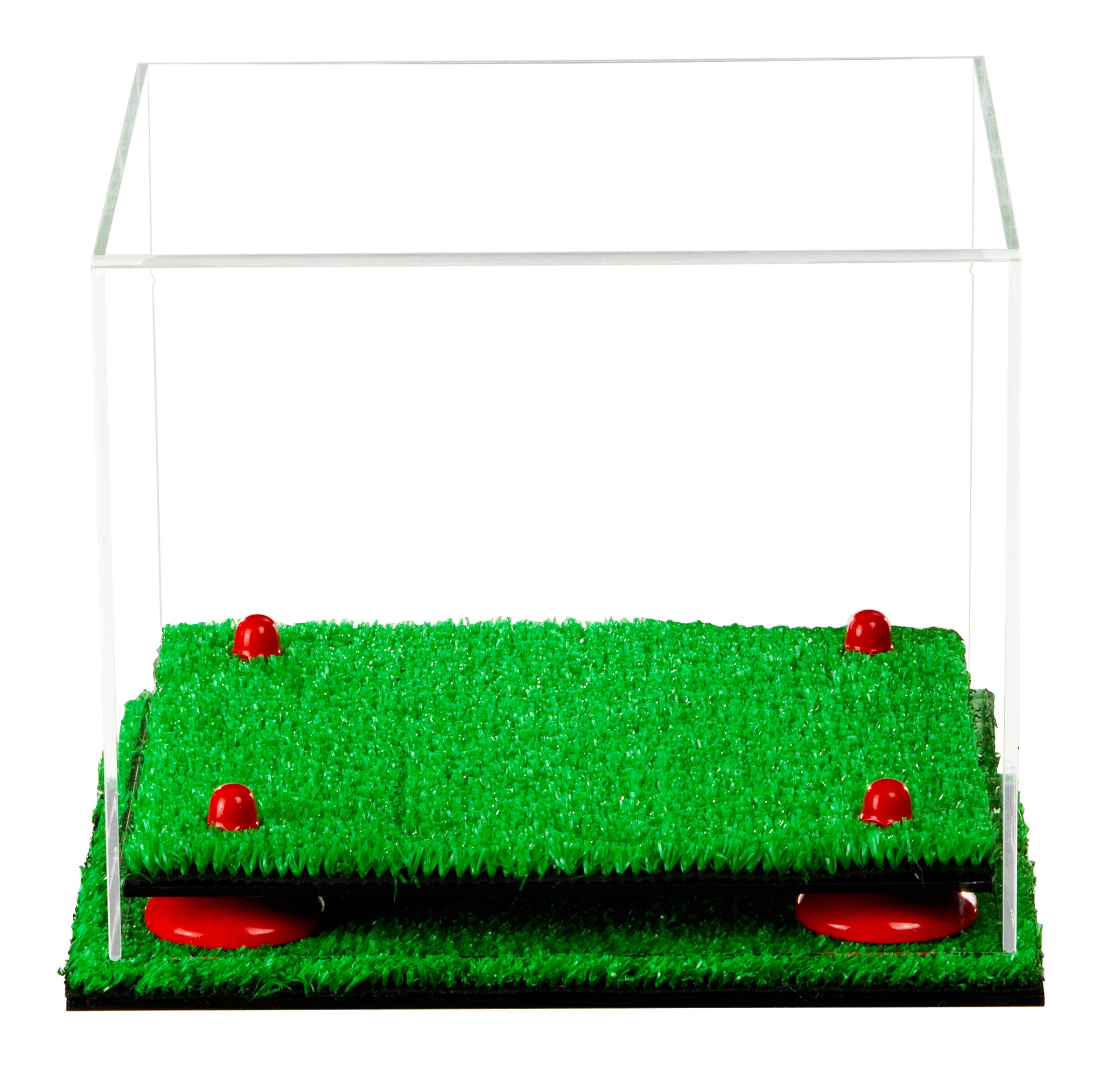 Clear Acrylic Display Case with Turntable & Grass Base - Perfect for Collectibles, Jewelry & Miniature Showcase - Home Decor & Retail Display
