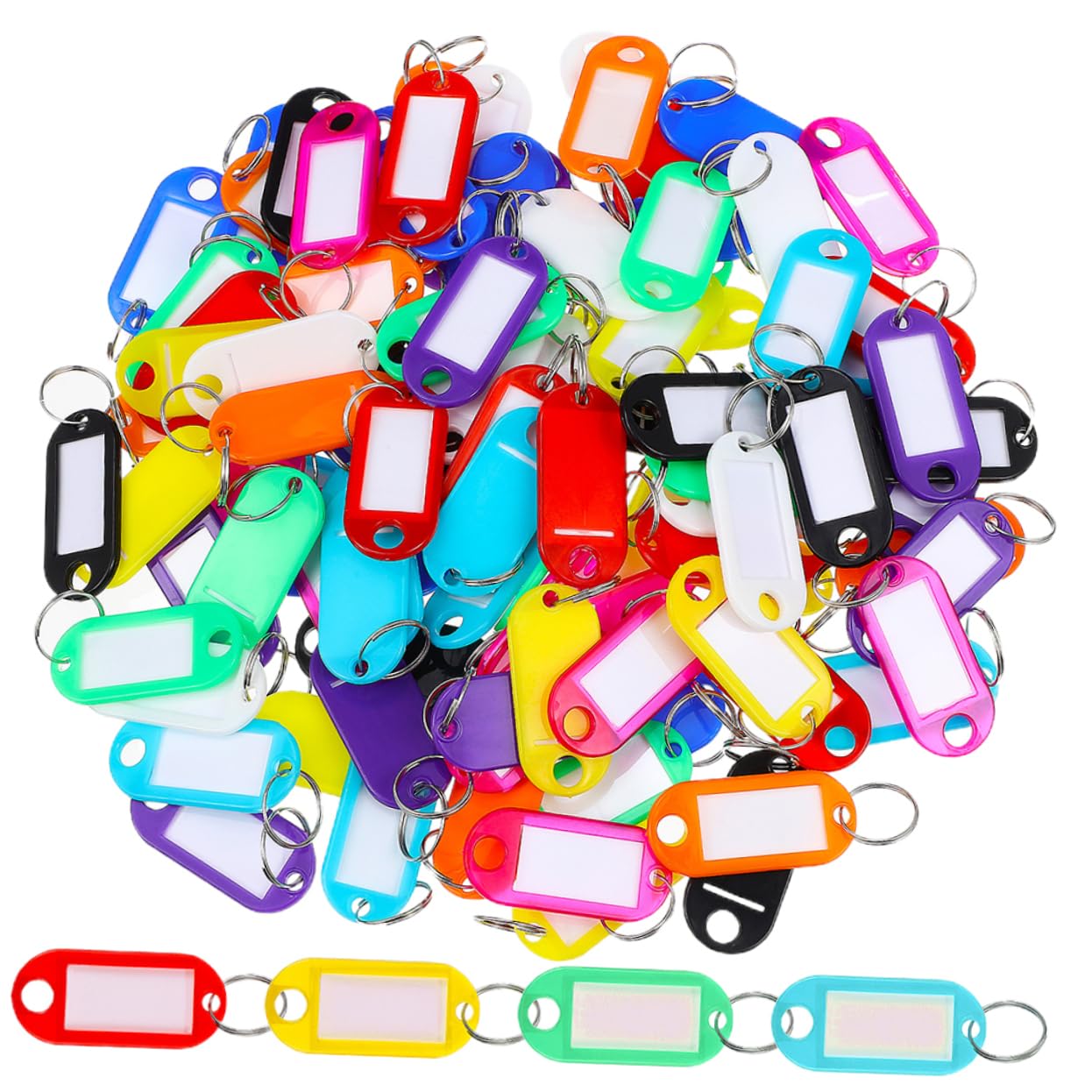 SOIMISS 200pcs Colorful Luggage Tags - Durable Suitcase Keychains & Boarding Pass Holders for Travel, Cruise, and Airports (Multicolor) - Perfect for Vacation, Business Trips, and Lost Luggage Identification