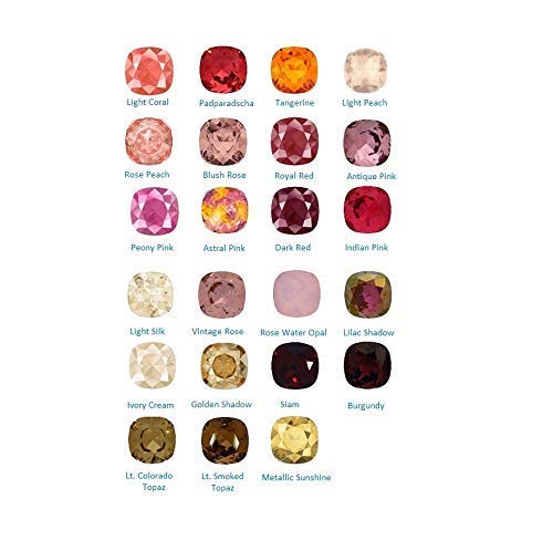 Genuine 12mm Austrian Crystal Blush Rose Cushion Cut Earrings - Rose Gold Finish with Clear Accents | Perfect for Weddings, Date Nights & Special Occasions