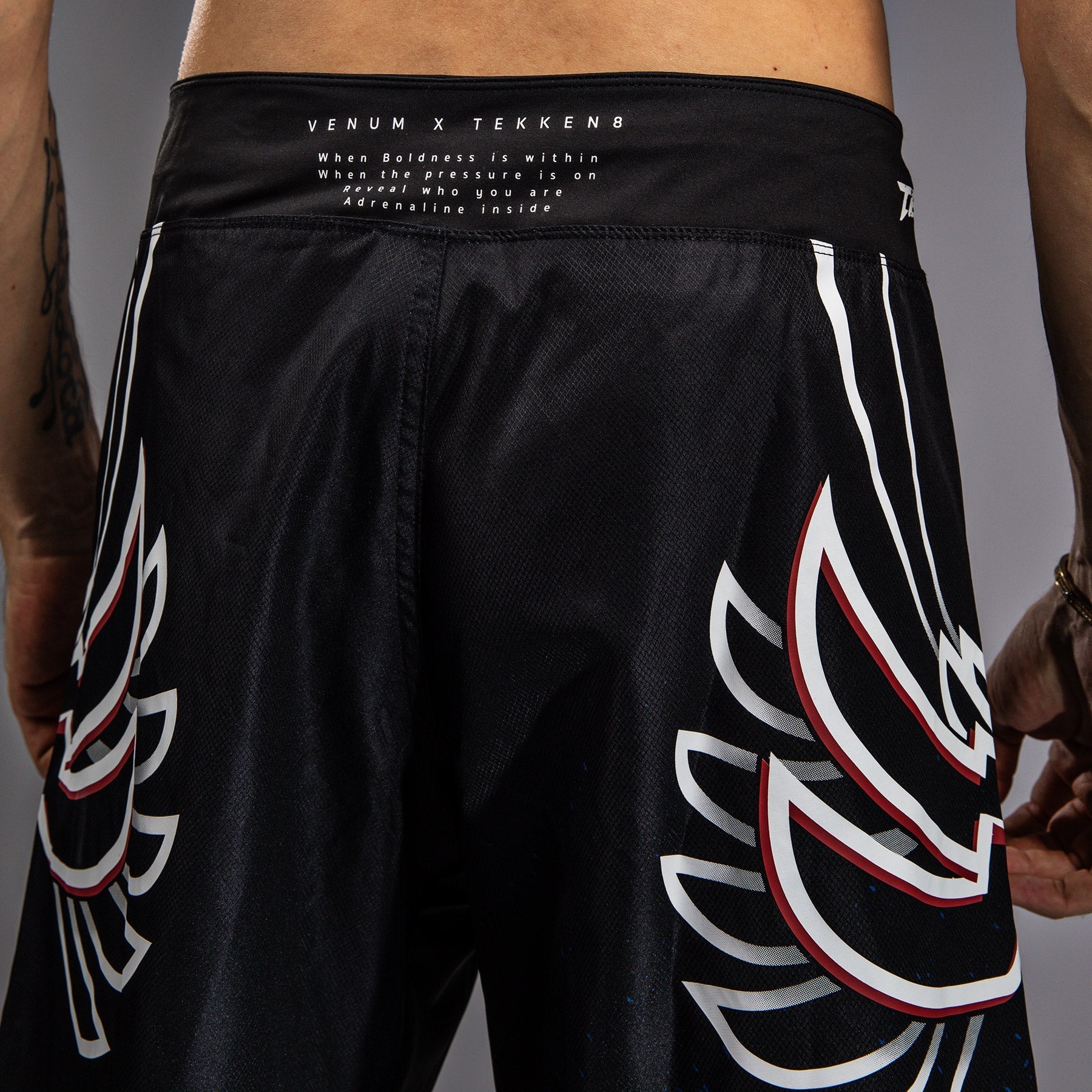 Venum x TEKKEN 8 Jin Kazama MMA Fight Shorts - Blue, Black & White - Premium Combat Sports Gear for Training & Competition