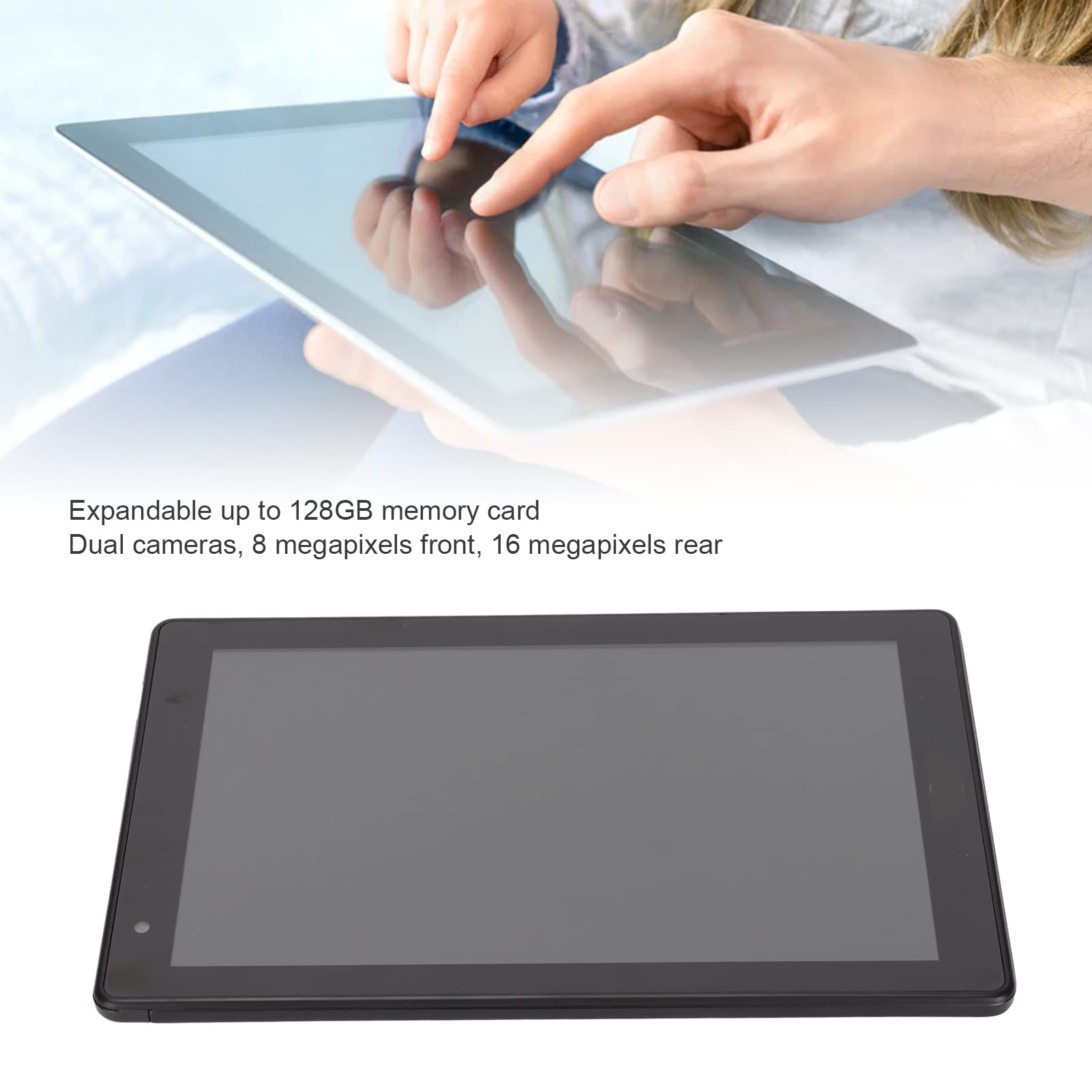 8 Inch Android Tablet for Kids 2-5 Years Old - 1920x1080 HD Display, 4GB RAM 64GB ROM, 8000mAh Battery, Dual SIM Dual Standby, Dual Camera - Perfect for Learning, Games & Travel (Black)