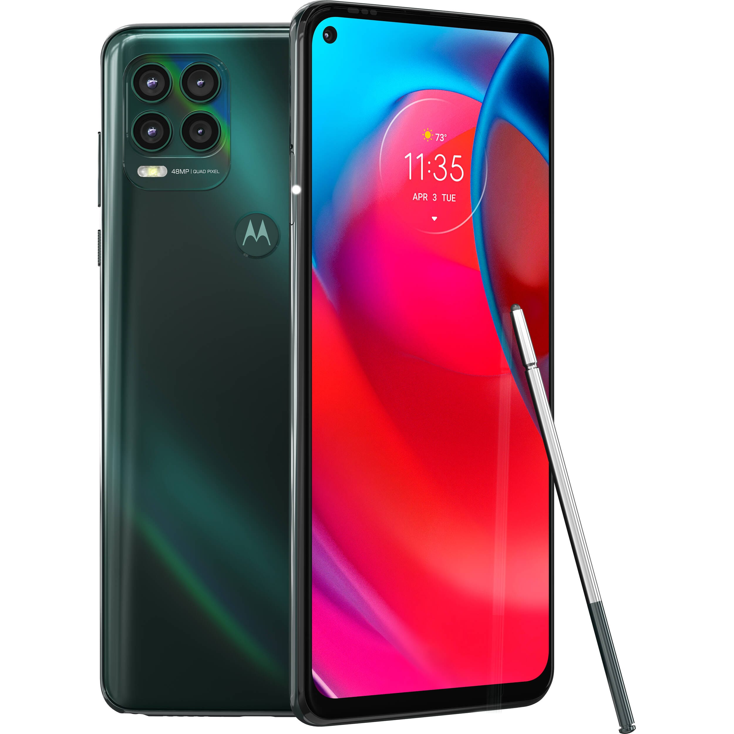 Moto G Stylus 5G Smartphone - 256GB Storage, Cosmic Emerald Color - Perfect for Business, Photography & Note-Taking on the Go