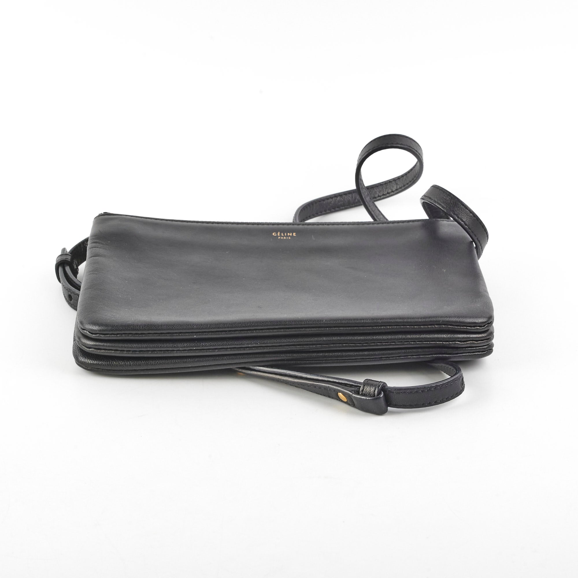 Celine Trio Black Crossbody Bag - Stylish Leather Shoulder Purse for Women | Perfect for Work, Travel & Everyday Use