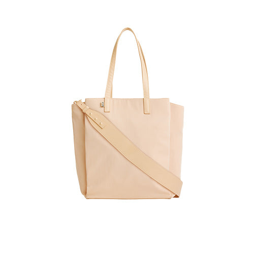 Stylish Beige Commuter Tote Bag for Women - Waterproof Work Tote with Laptop Compartment | Perfect for Office, Business Travel & Daily Commute