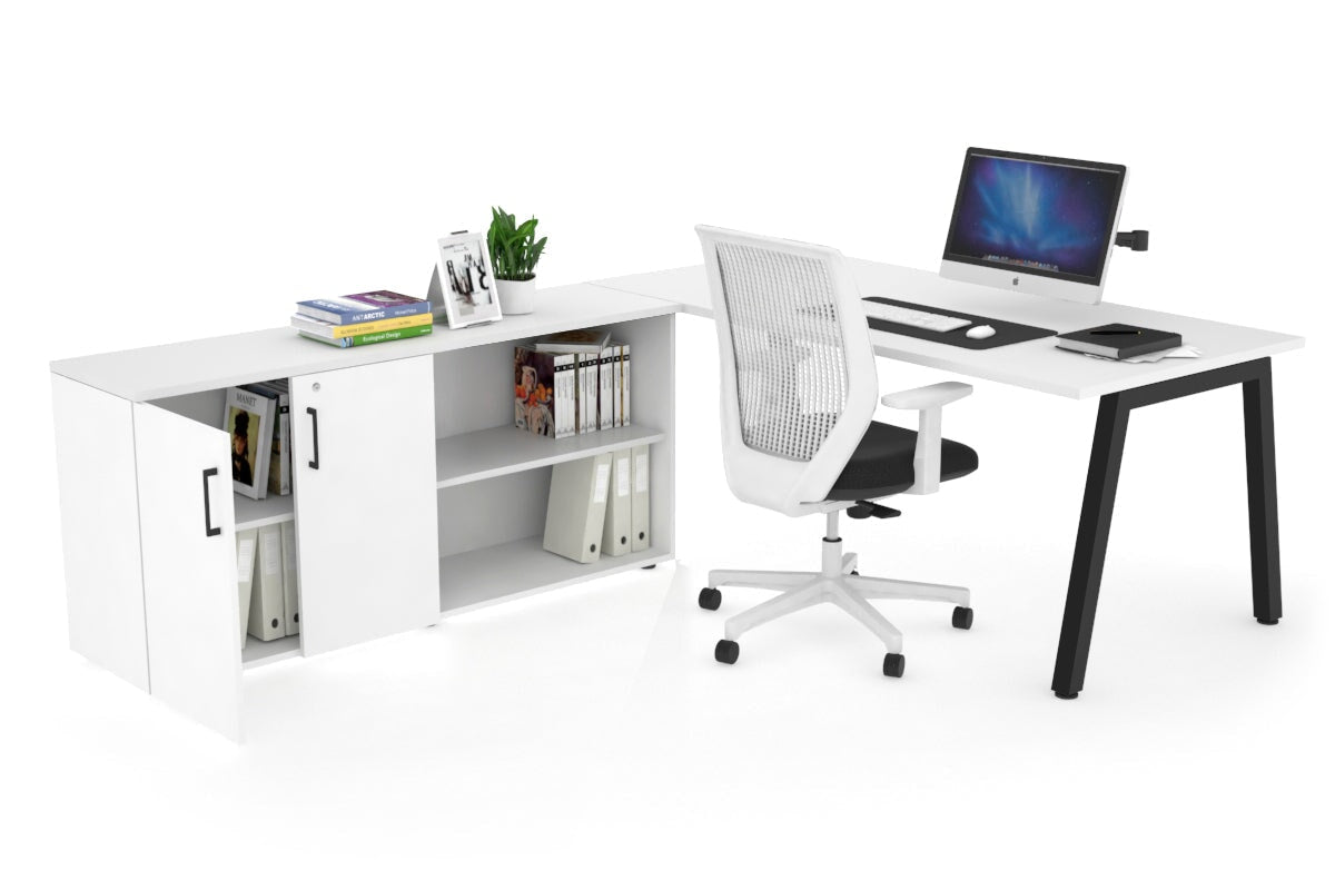 Quadro A Executive Office Chair - Black Frame [1800L x 700W] - Ergonomic Desk Chair for Home Office & Conference Room