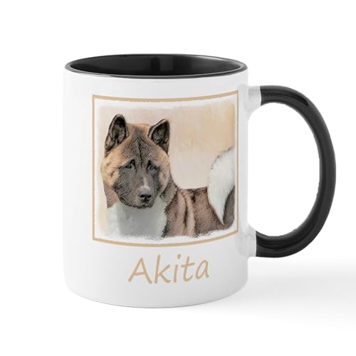White/Black Inside - Akita