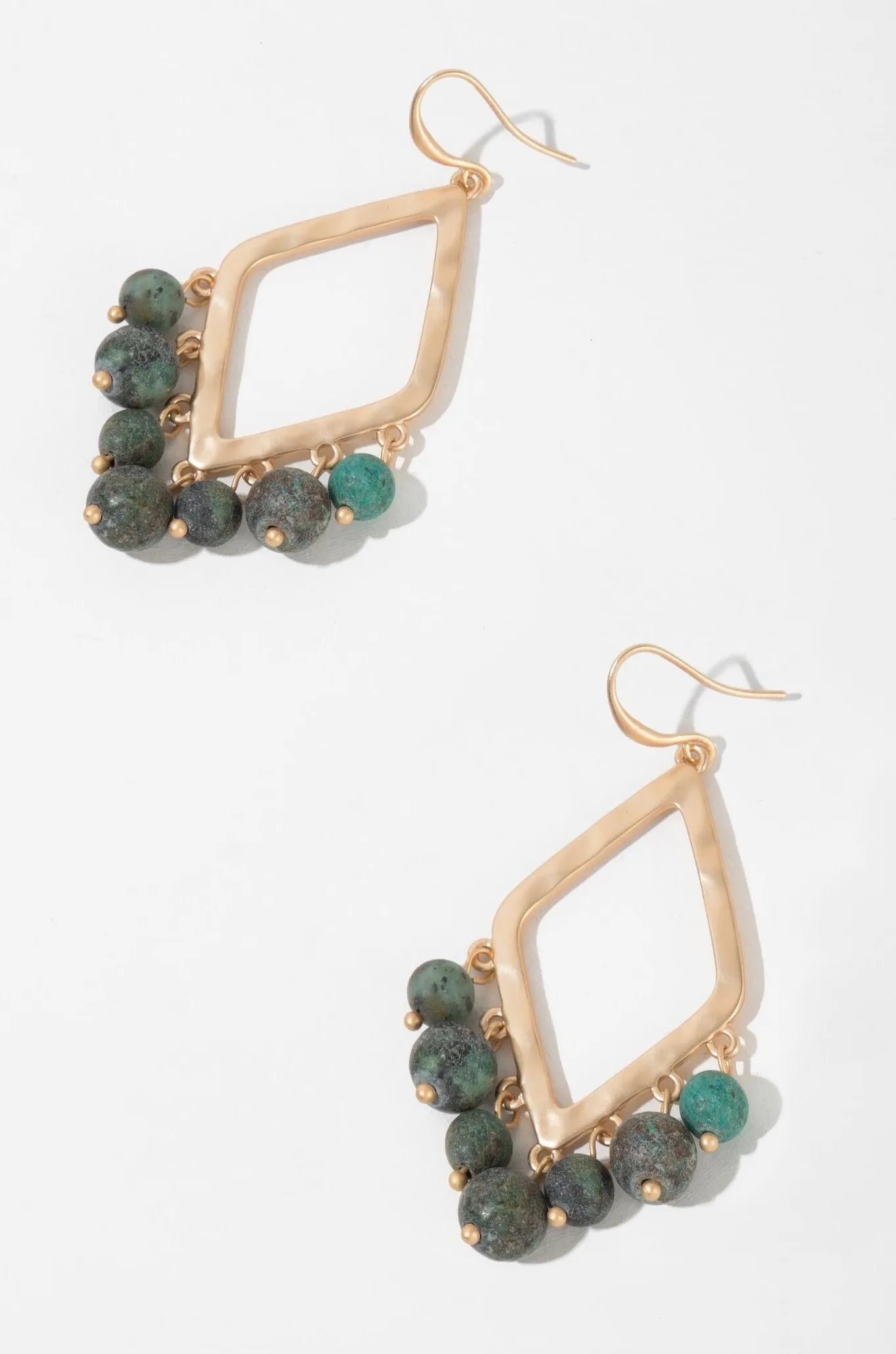 Elegant Stone Beaded Open Dangle Earrings for Women | Boho Chic Handmade Jewelry | Perfect for Parties, Weddings & Everyday Wear