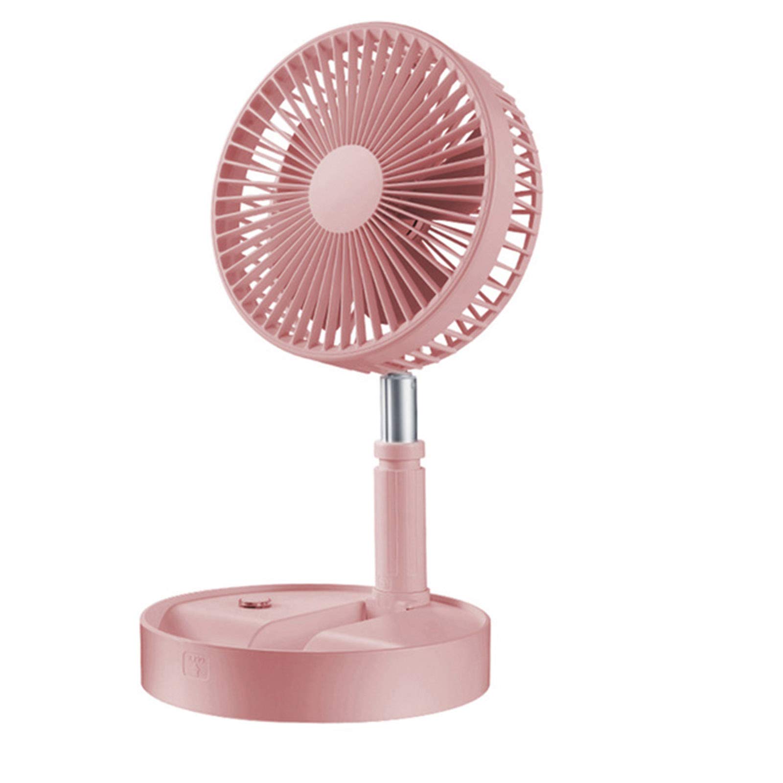 QY-Youth Mini Folding USB Rechargeable Portable Electric Fan - Pink | Compact Desk Fan for Dorm, Office & Travel | Personal Cooling for Students & Professionals
