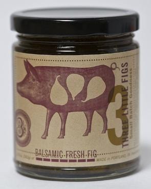 Three Little Figs Balsamic Fresh Fig Jam - Artisan Gourmet Spread for Cheese, Charcuterie & Toast - Perfect for Breakfast, Brunch & Gift Giving