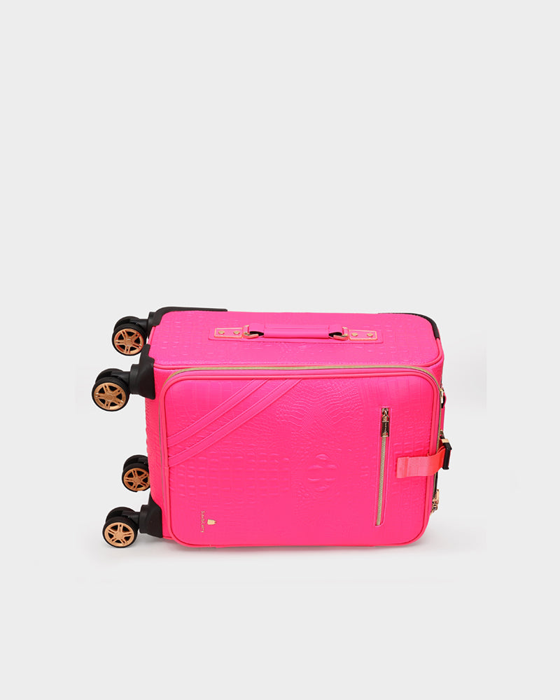 Apollo 2-Piece Suitcase Set in Vibrant Neon Pink - Perfect for Travel, Vacations & Business Trips
