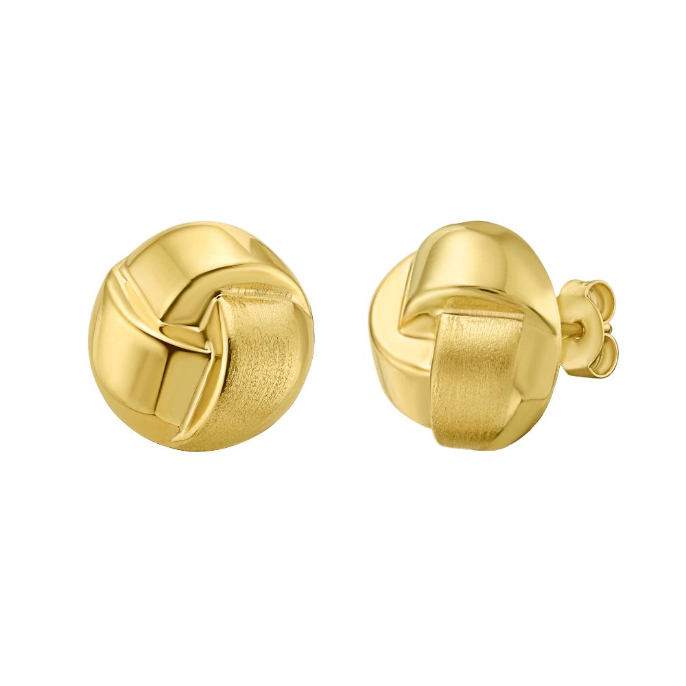 14K Gold Fancy Knot Stud Earrings for Women - Elegant & Dainty Jewelry Gift for Birthday, Anniversary & Valentine's Day - Perfect for Parties, Weddings & Everyday Wear