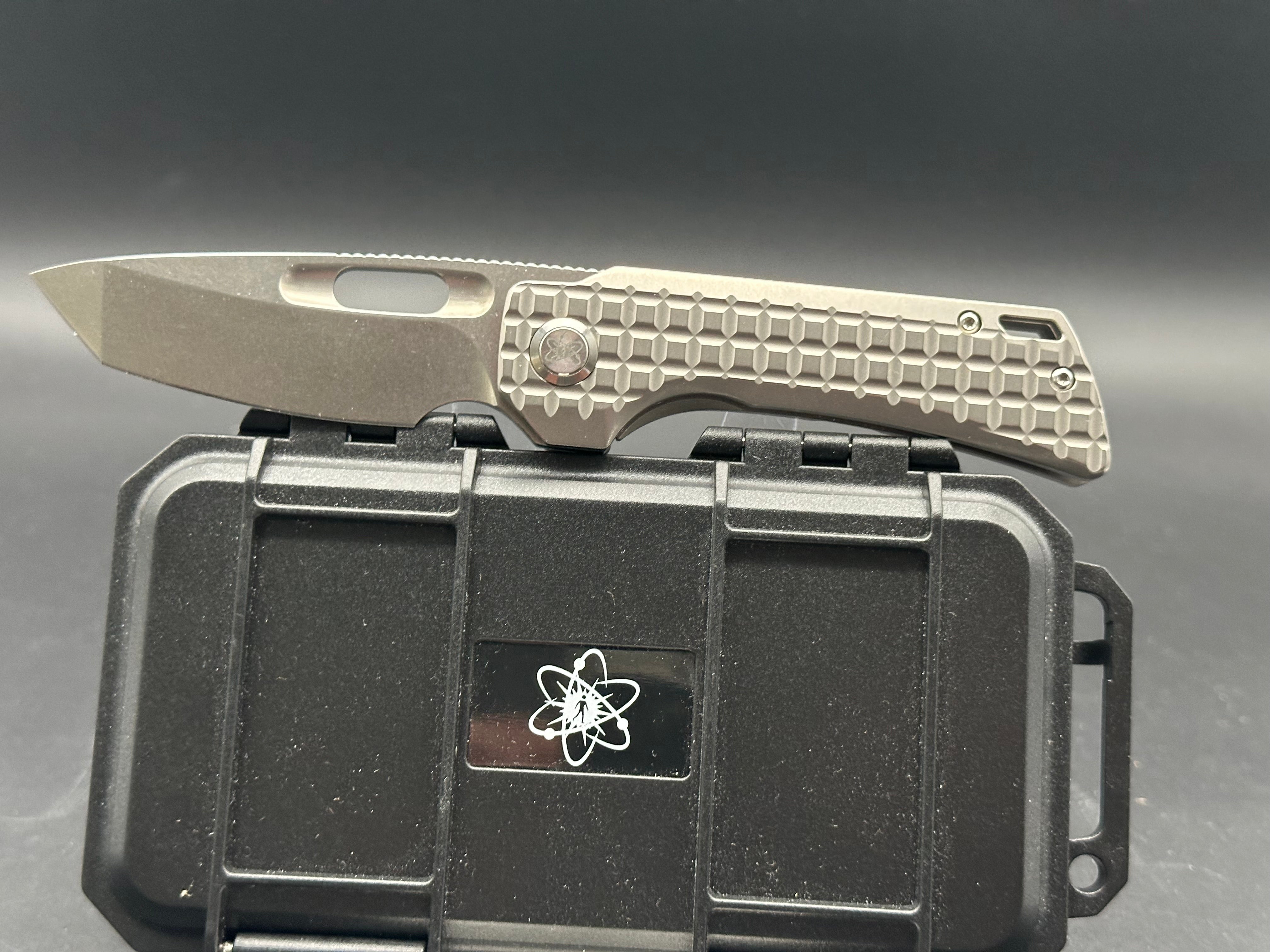 EMPEDC Nymble T 3.1 Pocket Knife - M390 Premium Steel Blade, Stonewashed Titanium Handle - EDC Gear for Outdoor Camping, Hiking & Everyday Carry